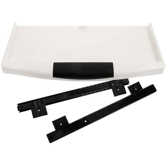 BESTOYARD 1Set Drawer Style Keyboard Tray with Full Extension Slides White for Home Office