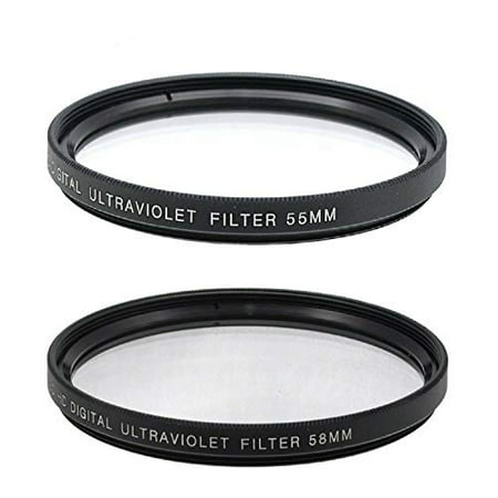 55mm and 58mm Multi-Coated UV Protective Filter for Nikon D3500, D5600, D3400 DSLR Camera with Nikon 18-55mm f/3.5-5.6G VR AF-P DX and Nikon 70-300mm f/4.5-6.3G ED
