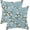 Baby Blue Hydrangea, variant on Set of 2 Farmhouse Floral Throw Pillow Covers, 18x18 inch Beige White Flower Leaf Print Cushion Cases, Soft Linen Pillowcases for Couch Sofa Bedroom Living Room Decor