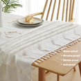 thumbnail image 4 of tablecloths Rectangular Rectangle Tablecloth Burlap Farmhouse Dining Table Cover Rustic Table Cloths Party Tablecloth Christmas Table Cloth (Rectangle/Oblong锛 x - Seats), 4 of 7