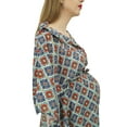 thumbnail image 2 of Bimba Moms Multicolour Drawstring Maxi Dress Kimono Sleeve Maternity Kaftan-8, 2 of 6