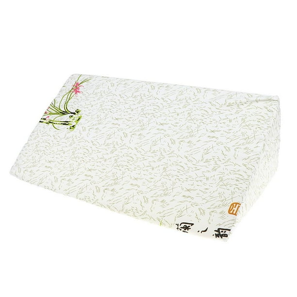 Almohada ortopédica de cuña para rodillas, ideal para quienes duermen de lado y alivian la presión. Blanco