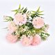 thumbnail image 4 of Worallymy Ramo de flores artificiales de 6 cabezas Bola de simulación Ramo de flores Hogar Plástico Decoración floral falsa Rosa claro Worallymy JD735804259, 4 of 7