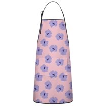 Pioneer Flower Floral Print Pattern Apron-Garden Aprons for Women with Pockets-Cotton Linen Waterproof Kitchen Cooking Gardening Aprons Adjustable for Kitchen,Cooking,BBQ and Salon 33x27 Inch