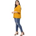 thumbnail image 4 of Blusa Agnes Orinda BluCon Cuello V Volantes Amarillo 3XL, 4 of 6