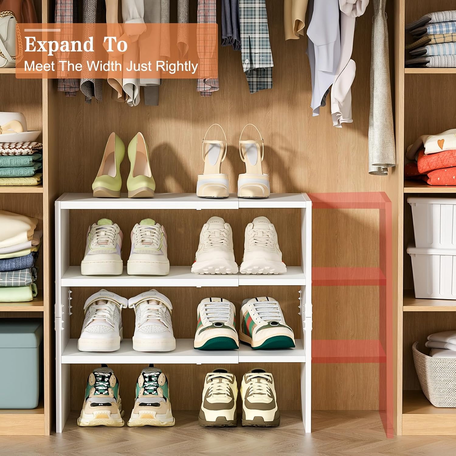 3-Tier Expandable Shoe Rack