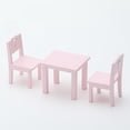 thumbnail image 1 of 3 Pieces Children's Table and Chair Simulation Furniture Mini Chair Toy Children's Desk and Chair Set Furniture Model Chair Model Toy A, 1 of 3