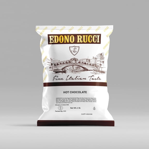 Edono Rucci Hot Chocolate Mix, Rich & Chocolaty, 2lb Bag
