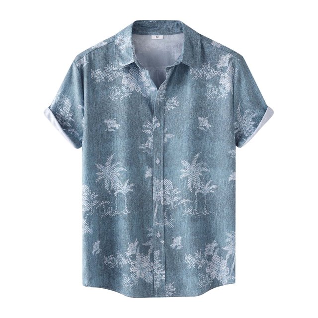 XDZJLR Mens Shirts for Short Sleeve Button Down Tropical Summer Beach Shirts for Men