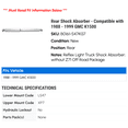 thumbnail image 2 of Rear Shock Absorber - Compatible with 1988 - 1999 GMC K1500 1989 1990 1991 1992 1993 1994 1995 1996 1997 1998, 2 of 2