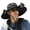 Black, variant on Solar-Powered Outdoor Cooling Fan Hat, Outdoor Wide Brim Sun Hat with 2 Solar Fan Sun Bucket Hat, Fishing & Beach Hat