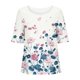 thumbnail image 4 of Fiudx Camisetas para Mujer Top Casual de Manga Corta con Cuello Redondo y Estampado Floral para Mujer, 4 of 5