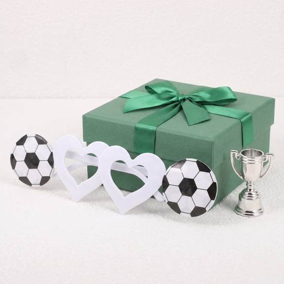 HEANUJJ 2-Pack Heart Shaped Soccer Rim Plastic Fan Glasses Eyewear for 2026 Party Favors and Sports Events