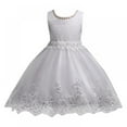 thumbnail image 1 of GYRATEDREAM Baby Toddler Kid Girls Dress Formal Gowns Pageant Birthday Lace Wedding Dress 2-10 Years, 1 of 10