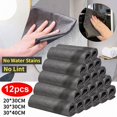 thumbnail image 2 of Thicker Magic Cleaning Cloth No Watermark No Trace Clean Rag Microfiber Wash Reusable Dried Wiping Window Glass Kitchen Towel 40x30CM 6PCS, 2 of 6