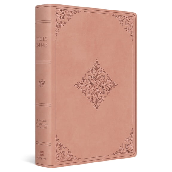 ESV Giant Print Value Personal Size Bible (Trutone, Blush Rose, Fleur-De-Lis Design), (Hardcover)