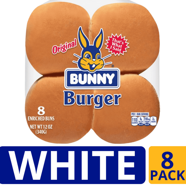 Bunny Original White Hamburger Buns, 8 ct, 12 oz