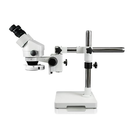 Vision Scientific Binocular Zoom Stereo Microscope  10x Widefield Eyepiece  0.7x—4.5x Zoom Range  7x—45x Magnification Range  Single Arm Boom Stand  144-LED Ring Light with Intensity Control price history on PriceWatchPro