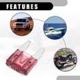 thumbnail image 4 of Unique Bargains 5 Pcs Mini 40AMP APM/ATM Universal Car Fuse Blade Style Fuses Short Circuit Protection Automotive Car Boat Truck SUV RV Plastic Metal Deep Purple 40A, 4 of 7