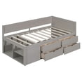 thumbnail image 6 of Twin Size Daybed In Gray With Storage Options - Save Space And Stay Organized. Construction. 77.8"l X 42.4"w 34.3"h. Assembly Required. Mattress Not Included Drawer Shelf Organization Systems, 6 of 7