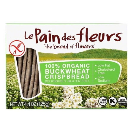 Le Pain des Fleurs Crispbread Buckwheat, 4.41 OZ (Pack of 6)