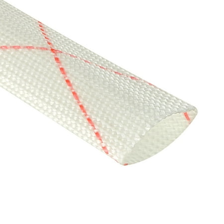 Fiberglass Tubing - Fiberglass Sleeve 18 mm I.D. PVC Insulation Tubing 2.99ft White /Red