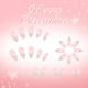 thumbnail image 4 of Uñas postizas navideñas con decoración francesa de uñas, purpurina blanca y copos de nieve. 24 unidades. Pegatinas para uñas., 4 of 7