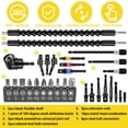 thumbnail image 6 of 30Pcs Flexible Drill Bit Extension Kit, 105° Right Angle Drill Attachment, Drill Swivel Set & Bendy Soft Shaft Screwdriver Socket Adapters, 6 of 14