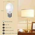 thumbnail image 2 of LED Bulb 5W E26 Equivalent Light Bulb Ceiling Fan Light Bulbs, Warm White 2700K A15 LED Energy Saving Bulb Suitable Domestic Bulb,4pc, 2 of 7