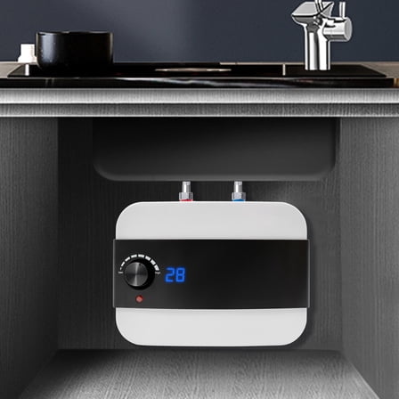 110V 1500W 6L Water Heater Electric Water Heater Mini-Tank Water Heater Household & Commercial IPX4 12.8*8.66*9.06in for Bathrooms, Balconies, Kitchen