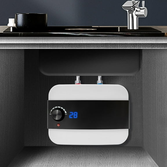 110V 1500W 6L Water Heater Electric Water Heater Mini-Tank Water Heater Household & Commercial IPX4 12.8*8.66*9.06in for Bathrooms, Balconies, Kitchen