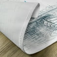 thumbnail image 4 of Ambesonne Sketchy Place Mats Set of 4, Boat on River Drawing, Standard Size, White Grey Blue, 4 of 5