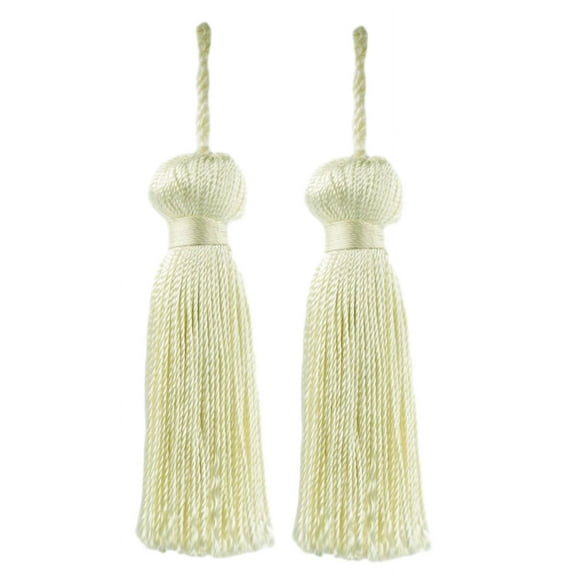 3" (7.5cm) Small Bell Tassel | Craft Tassel # BT3,, Cream Ivory #A2 (Ivory / Cream) Set of 2