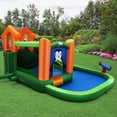 thumbnail image 3 of Gymax Inflatable Slide Bouncer and Water Park w/ Splash Pool Water Cannon 750W Blower, 3 of 10