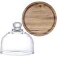 thumbnail image 4 of MasteelfCA Mini Cake Stand Dessert Cheese Candy Plate With Glass Dome Snack Plate With Cloche, 4 of 9