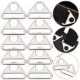 thumbnail image 1 of OHOIOLLA 10Ud Hebillas Para Manualidades En Metal Forma Triángulo Plata Ajustables Para Uso Diario En Ropa Y Mochilas, 1 of 8
