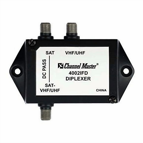 Diplexer Satellite Combiner UHF/VHF High Performance DC Passive Signal from Dish and HDTV Antenna 950-2150 MHz Combining Antenna/Satellite Signal Diplexer with Weather Boots