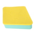 thumbnail image 4 of Caja de silicona para paquete de Pizza, contenedor de almacenamiento de Pizza reutilizable y calentable con forma cuadrada para Picnic, verde menta con tapa amarilla, 4 of 14