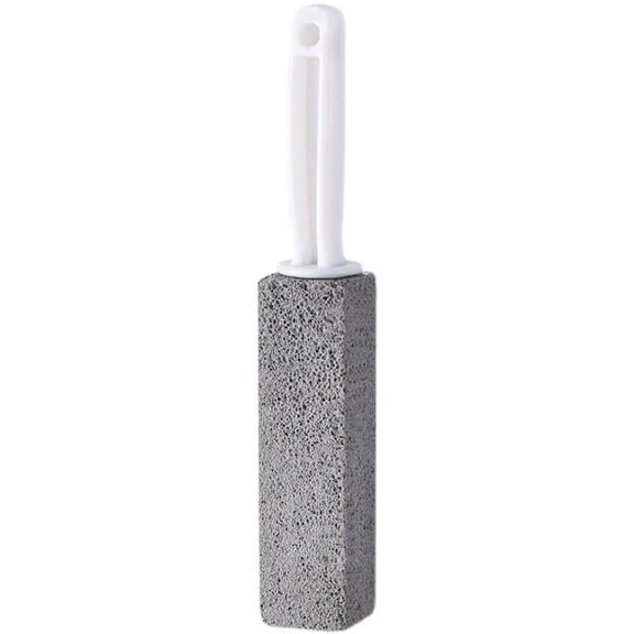 2 Pack Pumice Stone for Toilet Cleaning, Extra Long Handle for Removing Bowl Ring, Pool, Bathroom, Toilet Brush (White)
