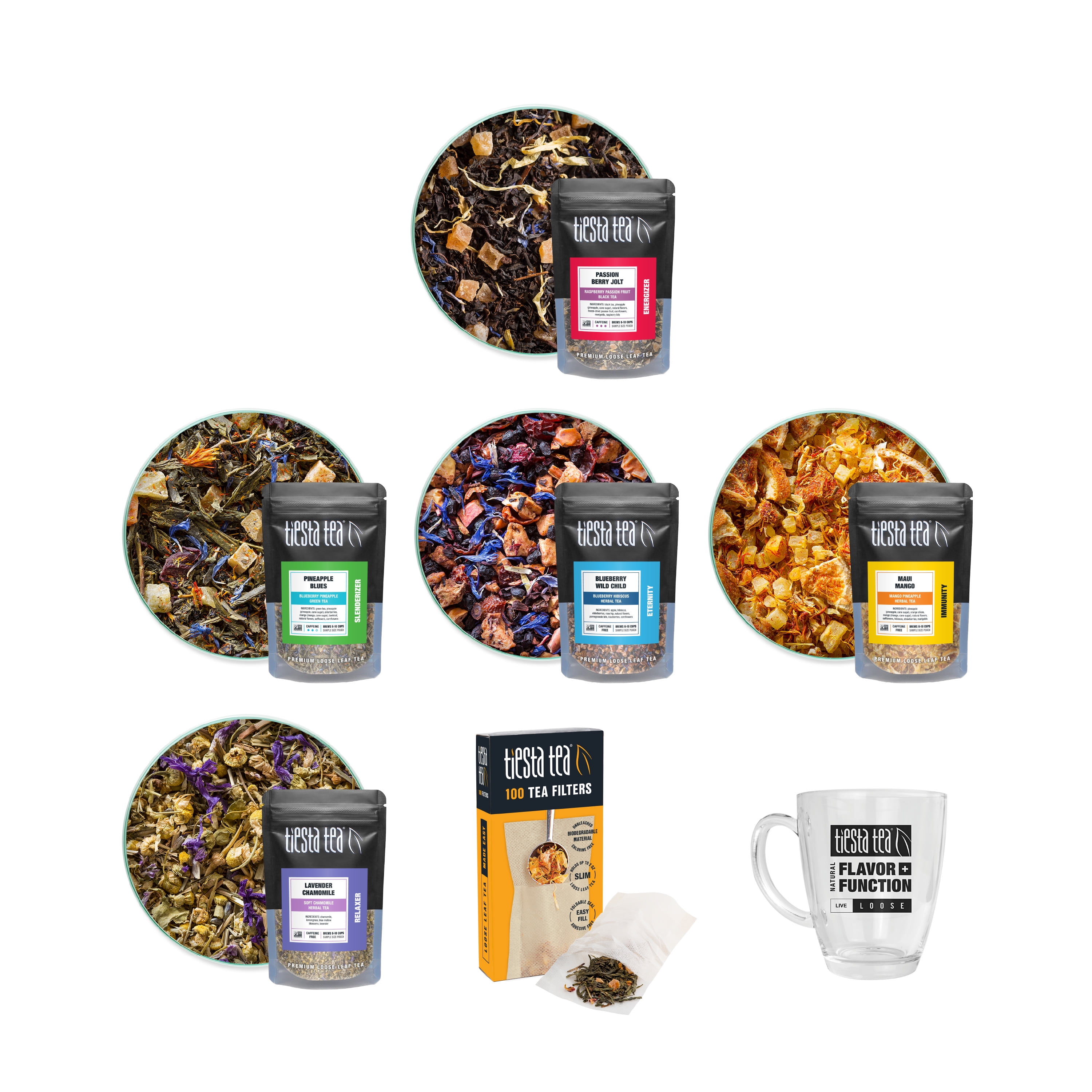 Tiesta Tea Loose Leaf Tea Starter Kit, Loose Leaf Tea Variety Pack with