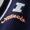 thumbnail image 4 of Women's Gameday Couture  Navy Illinois Fighting Illini Tri-Blend Rounded Stripe Cardigan, 4 of 4