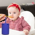 thumbnail image 3 of Tnobhg 150ml Kids Toddler Cups with Lid And Straws Reusable Spill Proof Cups for Kids Unbreakable Silicone Children Sippy Cup for Home School Kitchen Restaurant, 3 of 8
