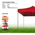 thumbnail image 4 of Toldo Plegable 2x2m Lona Impermeable Y Reforzado Oakland, 4 of 6