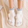 thumbnail image 4 of JeashCHAT Winter Cartoon Warm Sleep Socks Towel Socks Floor Socks Coral Velvet Thickening, 4 of 4