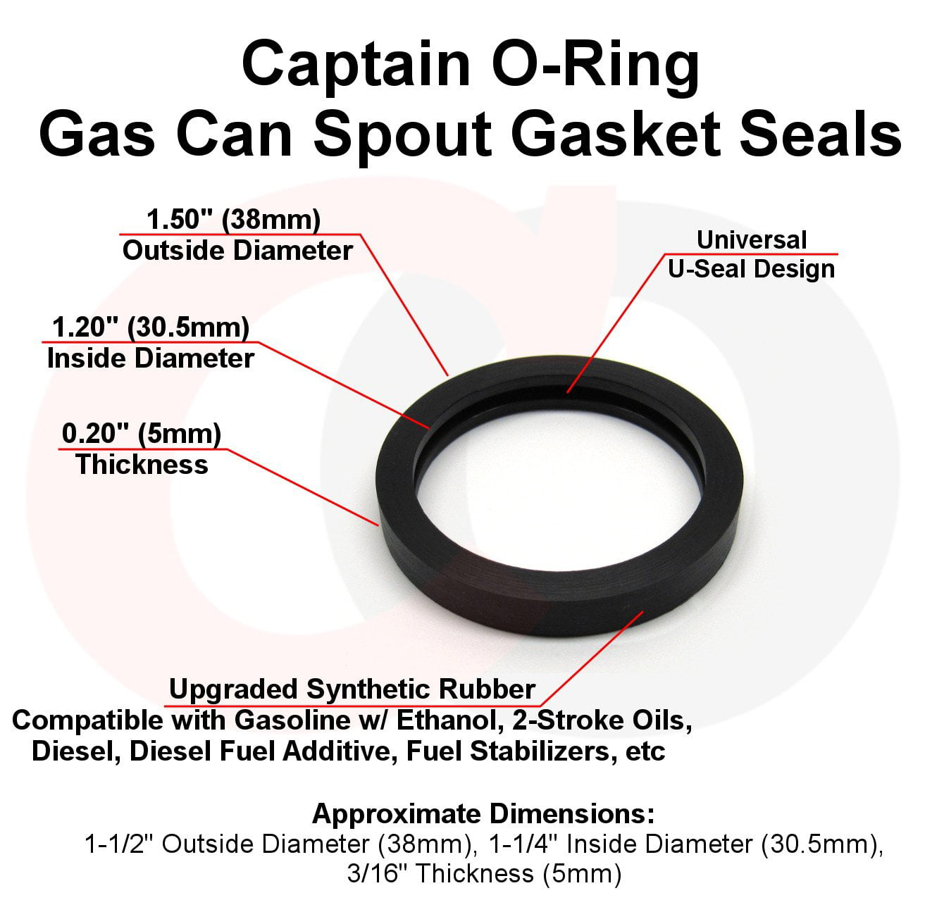 Spout Gasket,Rubber Material 3Pcs Fuel Gas Can Spout Gasket Jerry Fuel Can Spout 