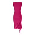 thumbnail image 5 of ZZwxWA Dresses for Women Wedding Guest Summer Midi Dresses Casual Sleevless Tunic Slim Dresses Sexy Split Ruffle Hem Bodycon Dress Cocktail Party, 5 of 6