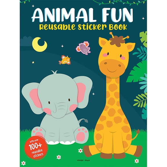 Animal Fun: Reusable Sticker Book, (Paperback)