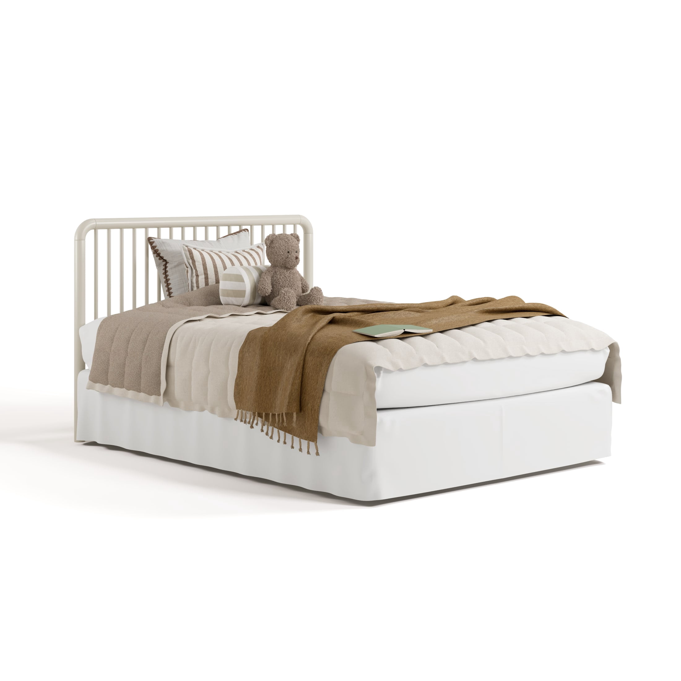 Storkcraft Porto 5-in-1 Convertible Crib with Bonus Toddler Guardrail - Frosted Oat