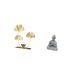 thumbnail image 5 of Estatua de mono, figura decorativa, estatua de metal con flores y hojas, escultura, decoración para el hogar, figuras de hierro y arenisca, adorno par, 5 of 8