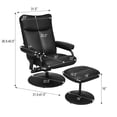 thumbnail image 2 of Costway Massage Recliner Couch Chair Lounge Swivel w/Ottoman Side Pocket Remote Control, 2 of 10